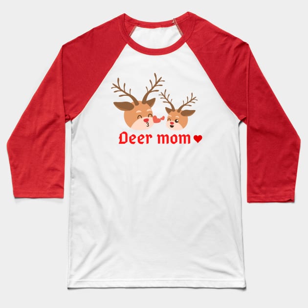 Christmas reindeer mom Baseball T-Shirt by SisiArtist